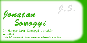 jonatan somogyi business card